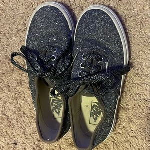 Vans Glitter Sparkle Gray Lace Up Low top Sneaker